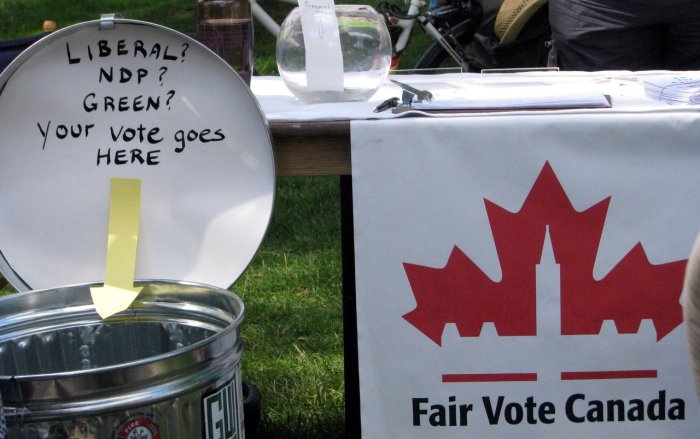 Fair Vote Canada display